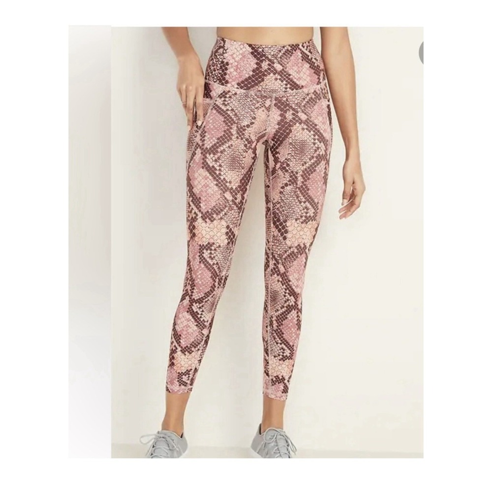 Old Navy High waist snakeprint‎ workout leggings L